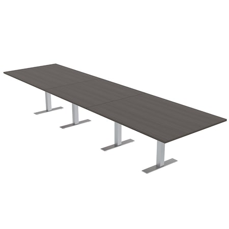 Skutchi Designs 45 in W, 165.75 in L, 29 in H, Engineered Wood Top, Brown HAR-REC-48x168-T-XD1025